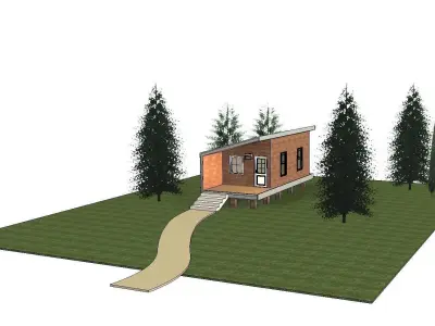 house in the froset 3D model