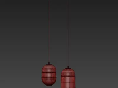 COCOON two spheres hanging from ceiling 3D model