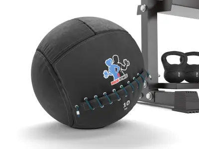 Gym-Tools-Fitness-Body-Building-set-01 gym rack with weights ... 3D model