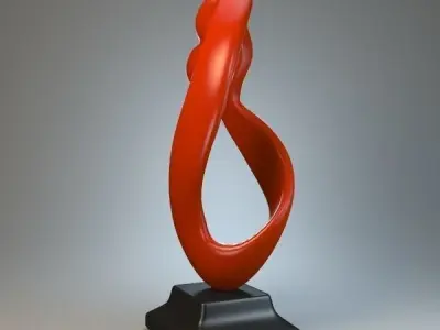 Statuette endless kiss 3D model