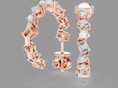  Diamond Hoops  3D print model