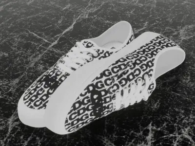 VANS AUTHENTIC COMME DES GARCONS 3D SHOES Low-poly 3D model