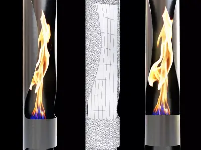 Acquaefuoco Wellness Mood TUBE fireplace 3D model
