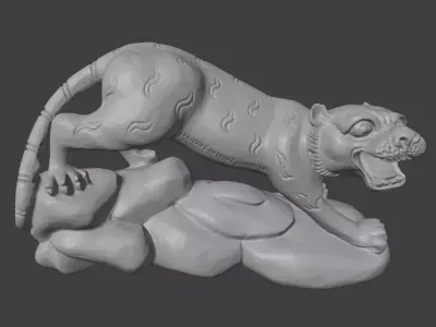 Cloudstride Tiger - 3D Print Figurine 3D print model