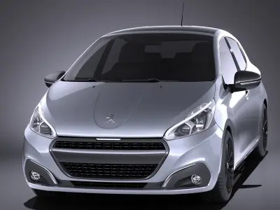 Peugeot 208 5-door 2018 VRAY 3D model