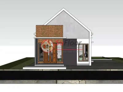 House 11x16m code 607 - Sketchup 3D model 3D model 3D model