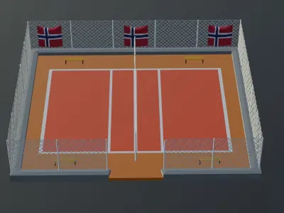 Volleyball Stadium - Norway Low-poly 3D model