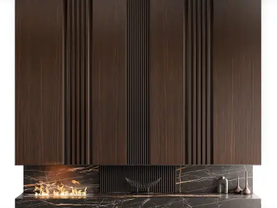 Biofireplaces in different styles 3D Model Collection