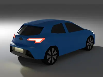 Low Poly Toyota Corolla Hatch Low-poly 3D model