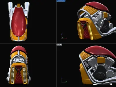Car Engine 3D model 2