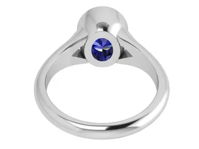 Oval Solitaire Ring 4302 3D print model