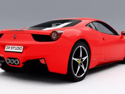 Ferrari 458 Italia Low-poly 3D model