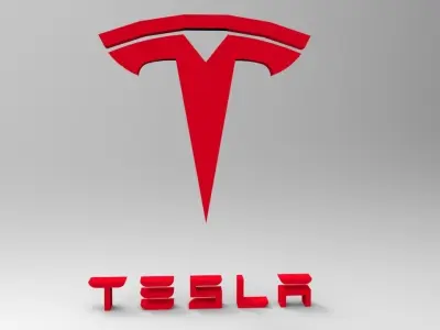 Tesla Logo Low-poly 3D model