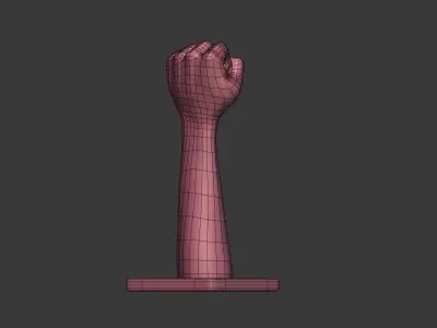 Fist Figurine  Low-poly 3D model