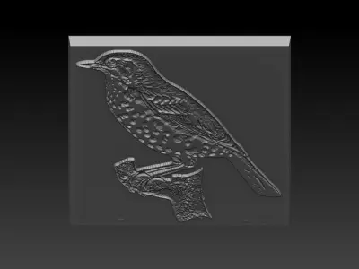 Birdd plastic plate with holes 3D print model purchase