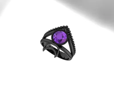 Moon Ring 3D print model