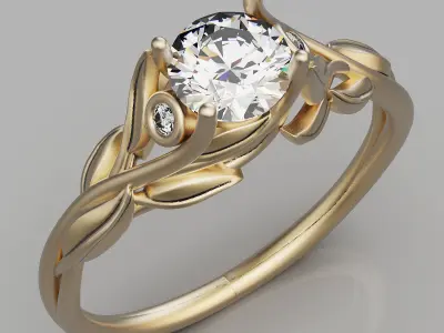 Lux ring silver gold sterling printable jewelry 3D model 3D print model buy