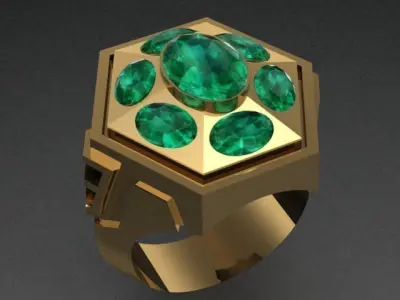 Unisex Luxury Ring 3D print model