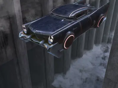 Futuristic flying car 3 3D model