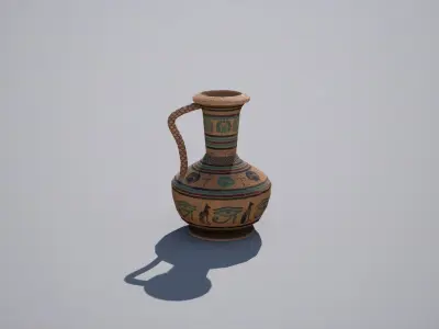 Egyptian Jar Low-poly 3D model purchase