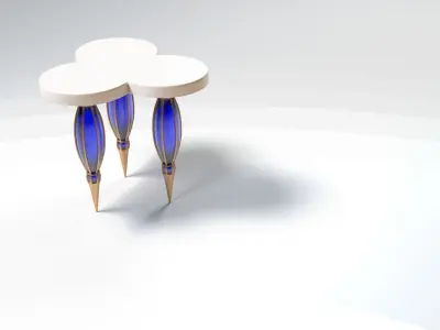Rounded Table 3D model