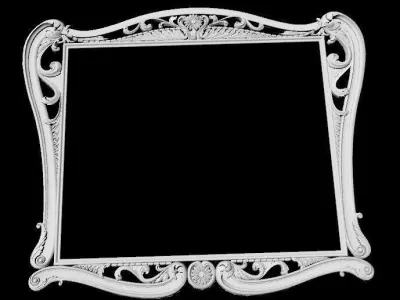 carved mirror 3D model 3