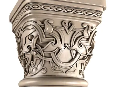 Spiral east column Spiral Arabic East Morocco Column 3D model