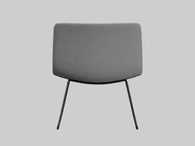 PATO LOUNGE SLEDGE-fabric grey Low-poly 3D model