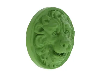 Lion Head 01 - 3D Printable  3D print model