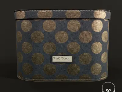 Designer Storage Box - used item Low-poly 3D model