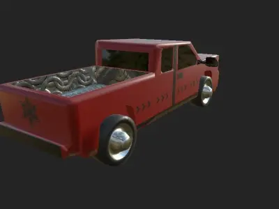 iiiiii pickup truck Low-poly 3D model