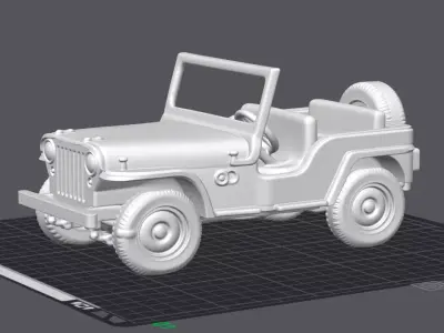 Jeep Willys Army 3D Car Model 3D print model