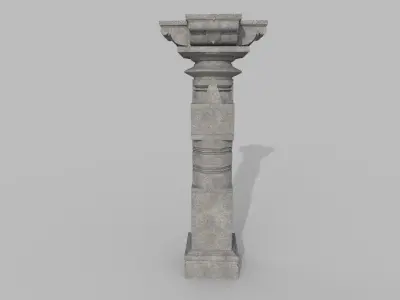 Ancient Stone Pillar Low-poly 3D model