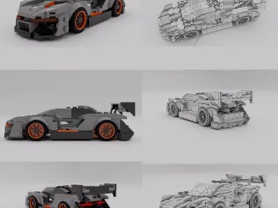Lego Speed Champions McLaren Senna Low-poly 3D model