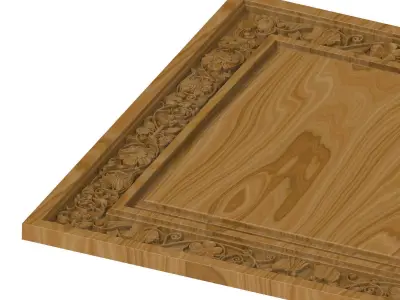 Carved picture frame STL 3D model 101