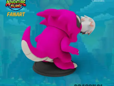 Adventure Island fanart Dragon 01 3D print model