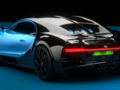 Bugatti Chiron Sport 2021 Blue  3D model