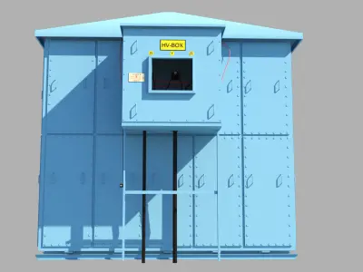 Electrical Power Transformer 3D model 3D model