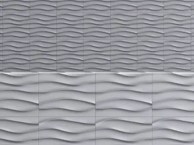 3d wall panel decoration low poly 3d model Low-poly 3D model