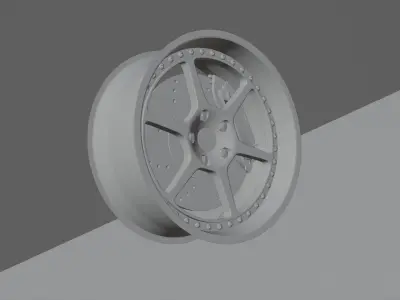 HRE Performance rim  Low-poly 3D model