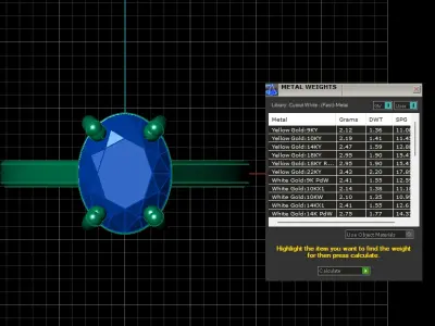 FANCY  SINGLE DIAMOND  RING 3D PRINTABLE MODEL  3D print model