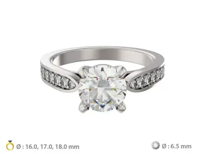 N225 Engagement ring 3D print model