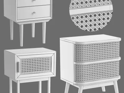 La Redoute Interieurs Bedside Tables Set 1 3D model
