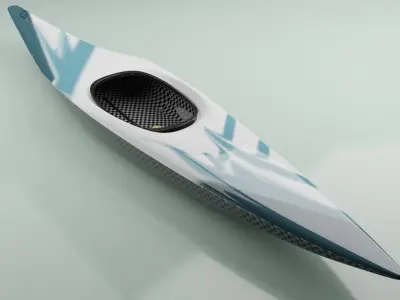 Slalom Canoe - Vajda Demon 4 3D model