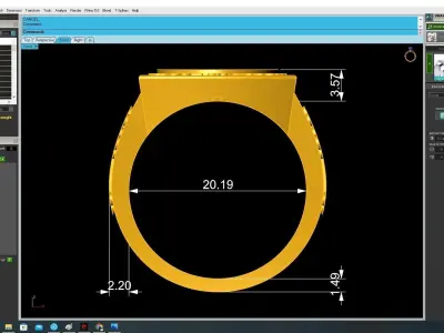 Christian Cross Gold Ring Jewelry 3D Model  3754 3D print model