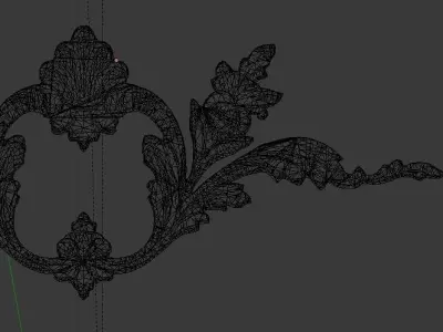 Classic decor ornament v-3D model 34 3D model