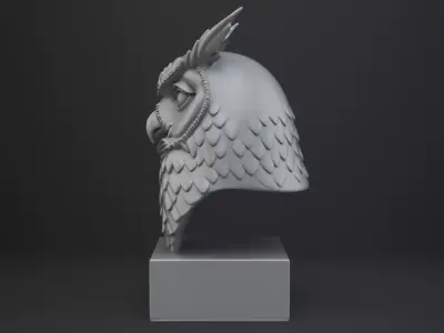 Owl Bust - Animal Figurine 3D print model