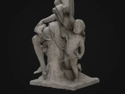 Colombe Statue Low-poly 3D model