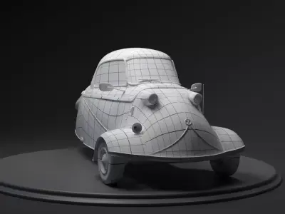 Messerschmitt kr200 Low-poly 3D model