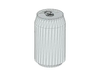Supermarket Soda Drink Can 01 Low Poly PBR Realistic Low-poly 3D model